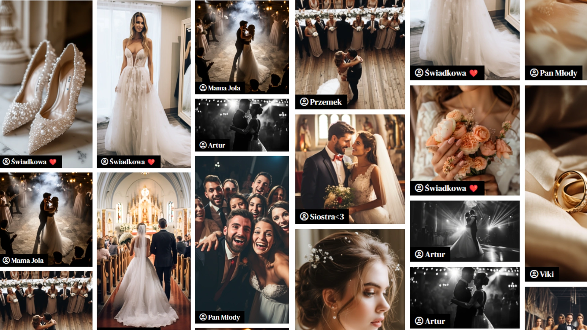 Galeria zdjęć weselnych online